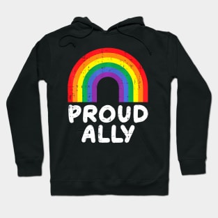 Proud Ally Gay Pride Flag LGBTQ Support Men Women Hoodie